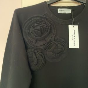 Sweater Sonia Rykiel , new, black color, beautiful, size L. 100% Merino Wool